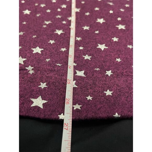 Emily Daniels Women's XL Purple Long Sleeve Star Print Pullover Crew Neck - Picture 9 of 9